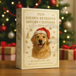 Cute Golden Retriever Christmas Advent Calendar 2025