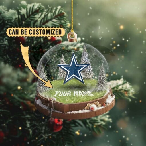 Dallas Cowboys Custom Snow Globe Limited Edition Christmas Ornament