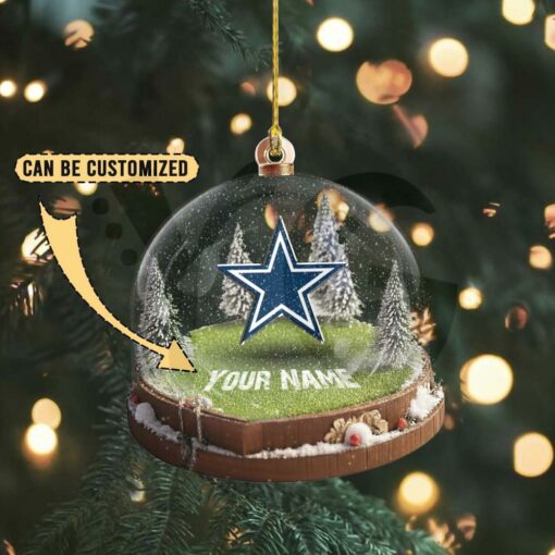 Dallas Cowboys Custom Snow Globe Limited Edition Christmas Ornament