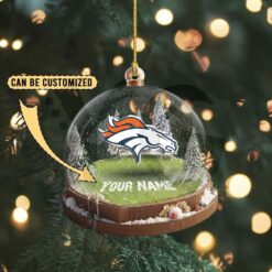 Denver Broncos Custom Snow Globe Limited Edition Christmas Ornament 4