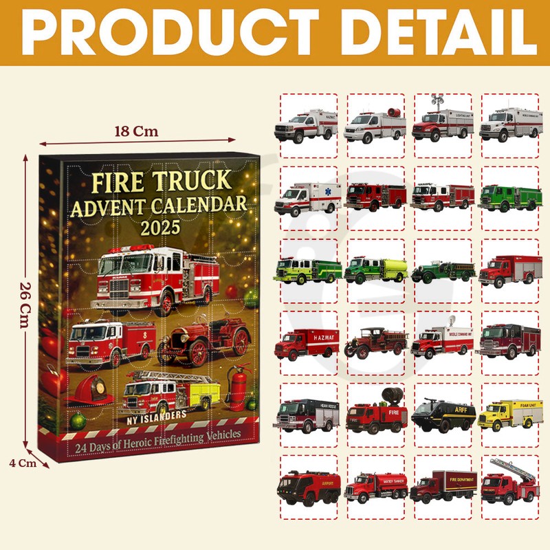 Fire Truck Christmas Advent Calendar For Firefighter Fire Truck Christmas Advent Calendar For Firefighter