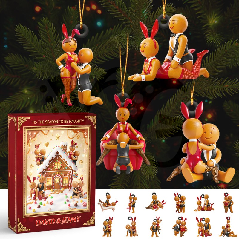 Gingerbread Couple Christmas Advent Calendar Blind Box Personalized Gifts For Couple Gingerbread Couple Christmas Advent Calendar Blind Box Personalized Gifts For Couple