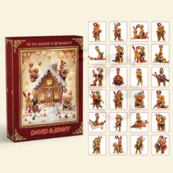 Gingerbread Couple Christmas Advent Calendar Blind Box Personalized Gifts For Couple 3