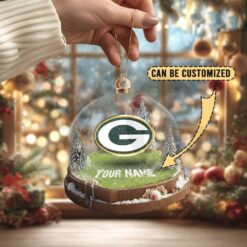 Green Bay Packers Custom Snow Globe Limited Edition Christmas Ornament