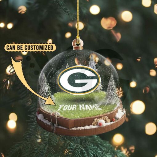 Green Bay Packers Custom Snow Globe Limited Edition Christmas Ornament