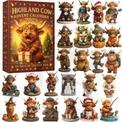 Highland Cow Christmas Advent Calendar 2025