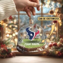 Houston Texans Custom Snow Globe Limited Edition Christmas Ornament