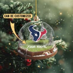 Houston Texans Custom Snow Globe Limited Edition Christmas Ornament