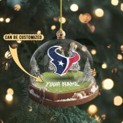 Houston Texans Custom Snow Globe Limited Edition Christmas Ornament 3