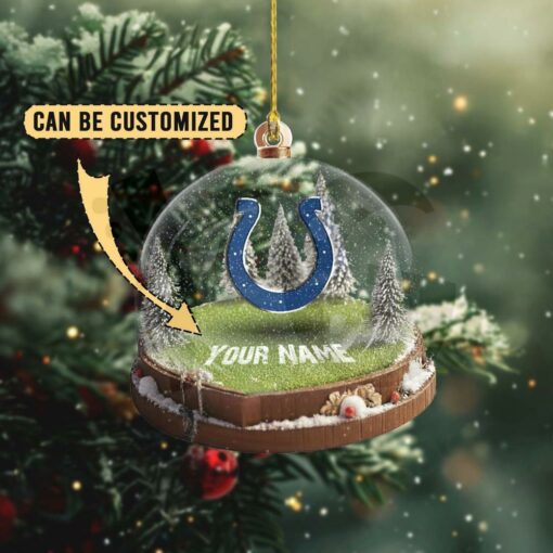 Indianapolis Colts Custom Snow Globe Limited Edition Christmas Ornament
