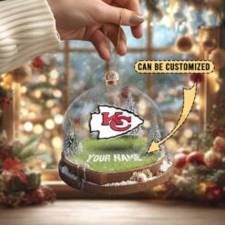 Kansas City Chiefs Custom Snow Globe Limited Edition Christmas Ornament