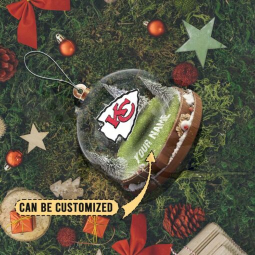 Kansas City Chiefs Custom Snow Globe Limited Edition Christmas Ornament