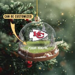 Kansas City Chiefs Custom Snow Globe Limited Edition Christmas Ornament 3