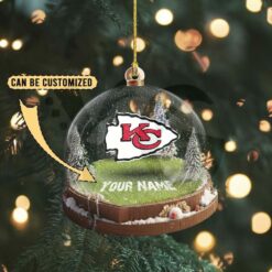 Kansas City Chiefs Custom Snow Globe Limited Edition Christmas Ornament 4