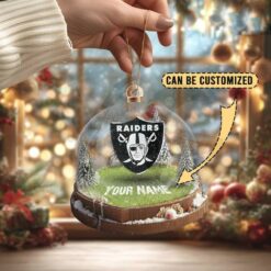 Las Vegas Raiders Custom Snow Globe Limited Edition Christmas Ornament