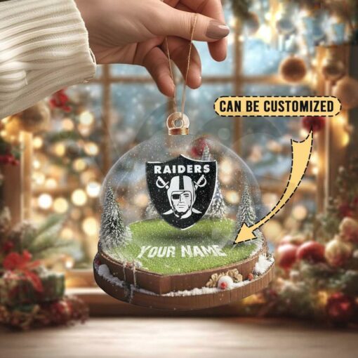 Las Vegas Raiders Custom Snow Globe Limited Edition Christmas Ornament