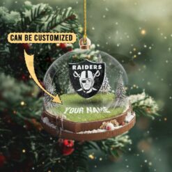 Las Vegas Raiders Custom Snow Globe Limited Edition Christmas Ornament 3