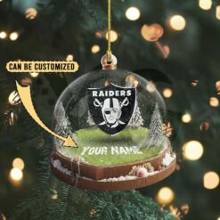Las Vegas Raiders Custom Snow Globe Limited Edition Christmas Ornament 4