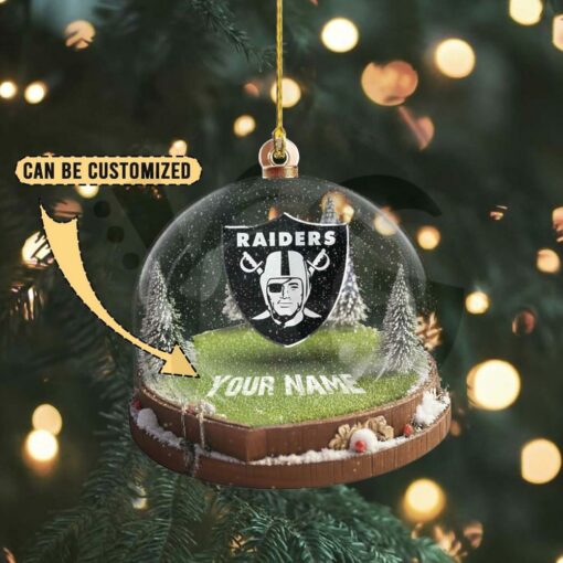 Las Vegas Raiders Custom Snow Globe Limited Edition Christmas Ornament