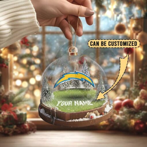 Los Angeles Chargers Custom Snow Globe Limited Edition Christmas Ornament