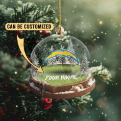 Los Angeles Chargers Custom Snow Globe Limited Edition Christmas Ornament 3