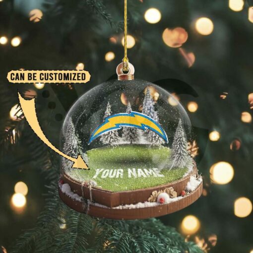 Los Angeles Chargers Custom Snow Globe Limited Edition Christmas Ornament
