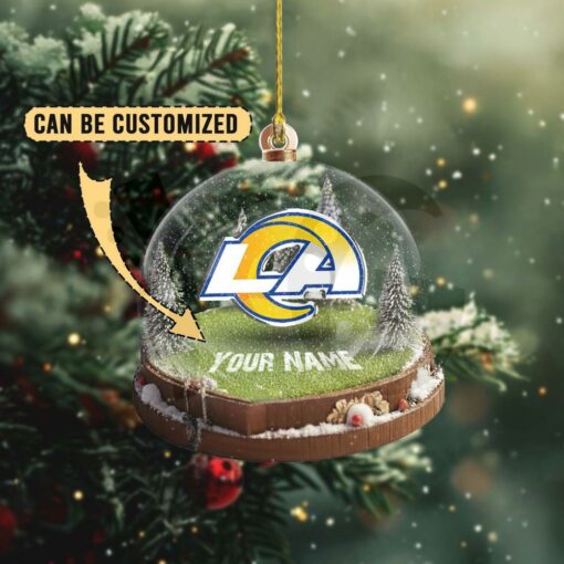 Los Angeles Rams Custom Snow Globe Limited Edition Christmas Ornament