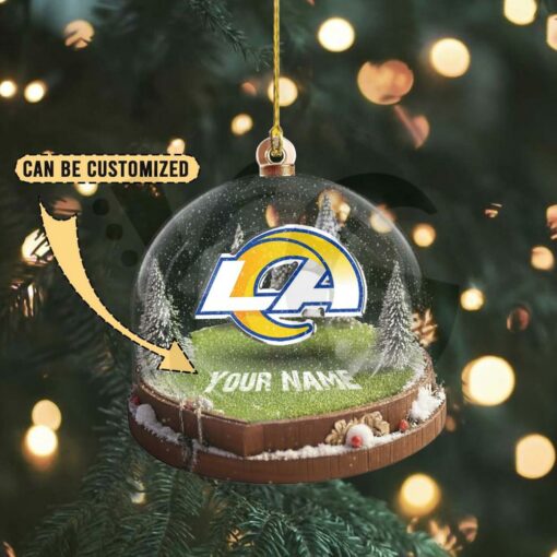 Los Angeles Rams Custom Snow Globe Limited Edition Christmas Ornament