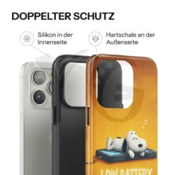 Low Battery Sleeping Snoopy Phone Case