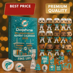 Miami Dolphins 59TH ANNIVERSARY Christmas Limited Edition Advent Calendar 2025 3
