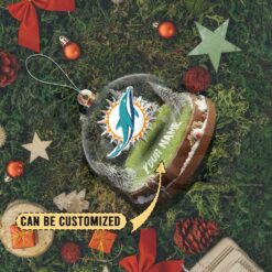 Miami Dolphins Custom Snow Globe Limited Edition Christmas Ornament