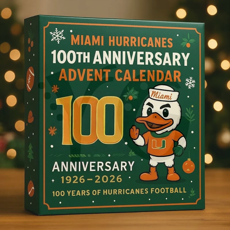 Miami Hurricanes 100th Anniversary Advent Calendar 2025 Miami Hurricanes 100th Anniversary Advent Calendar 2025