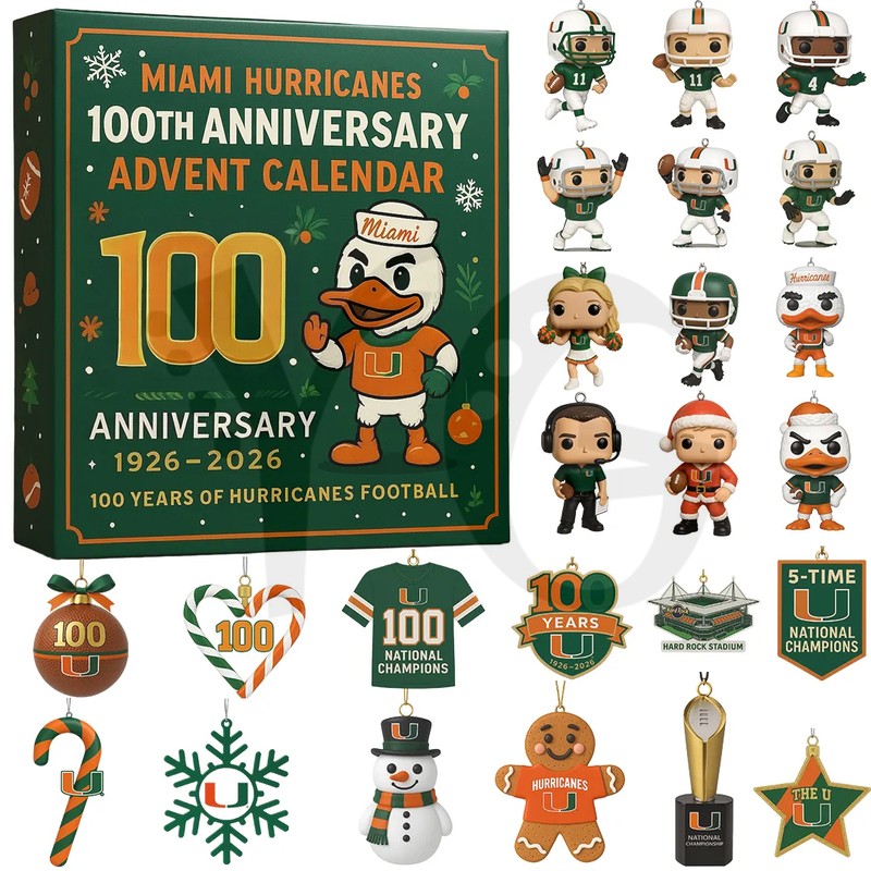Miami Hurricanes 100th Anniversary Advent Calendar 2025 Miami Hurricanes 100th Anniversary Advent Calendar 2025