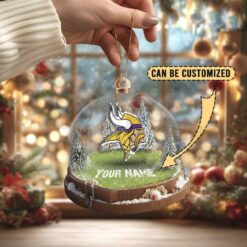 Minnesota Vikings Custom Snow Globe Limited Edition Christmas Ornament