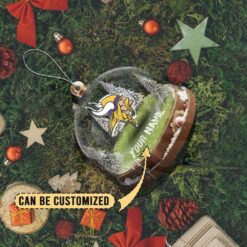 Minnesota Vikings Custom Snow Globe Limited Edition Christmas Ornament