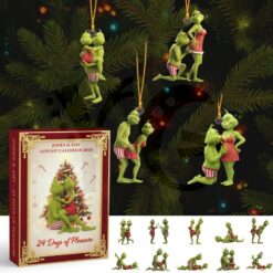 Naughty Green Couple Grinch Christmas Advent Calendar