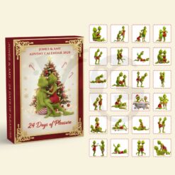 Naughty Green Couple Grinch Christmas Advent Calendar 3