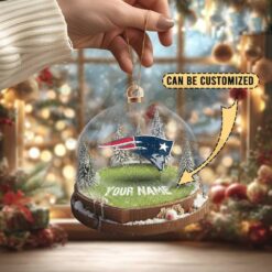 New England Patriots Custom Snow Globe Limited Edition Christmas Ornament