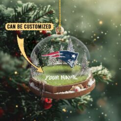 New England Patriots Custom Snow Globe Limited Edition Christmas Ornament 3