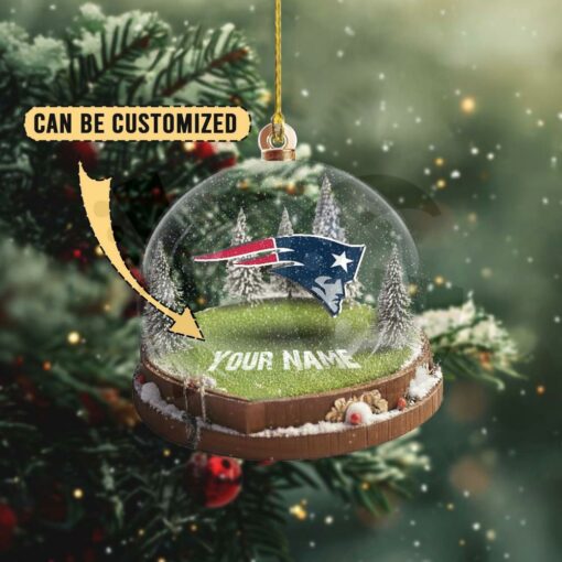 New England Patriots Custom Snow Globe Limited Edition Christmas Ornament