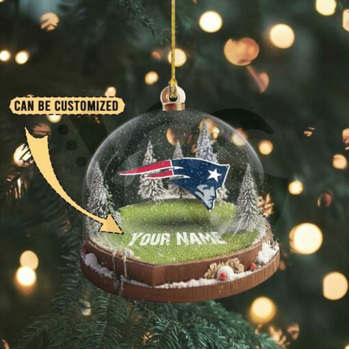 New England Patriots Custom Snow Globe Limited Edition Christmas Ornament