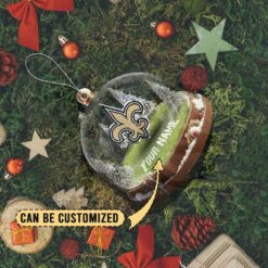 New Orleans Saints Custom Snow Globe Limited Edition Christmas Ornament