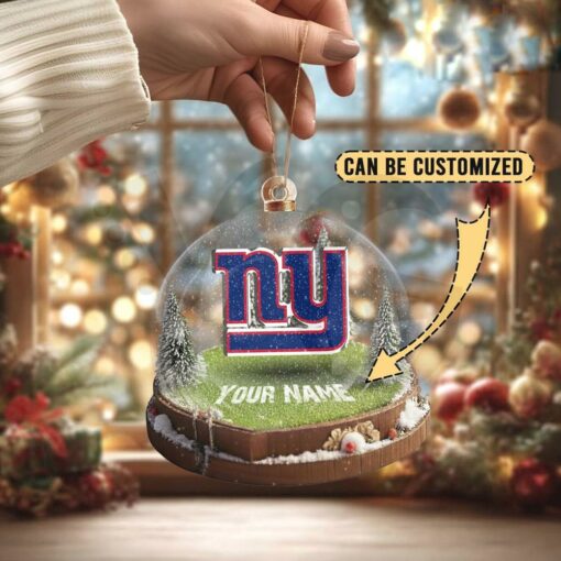 New York Giants Custom Snow Globe Limited Edition Christmas Ornament