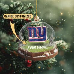New York Giants Custom Snow Globe Limited Edition Christmas Ornament 3