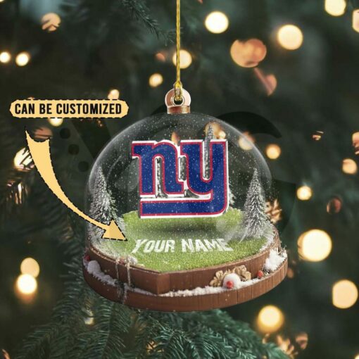New York Giants Custom Snow Globe Limited Edition Christmas Ornament
