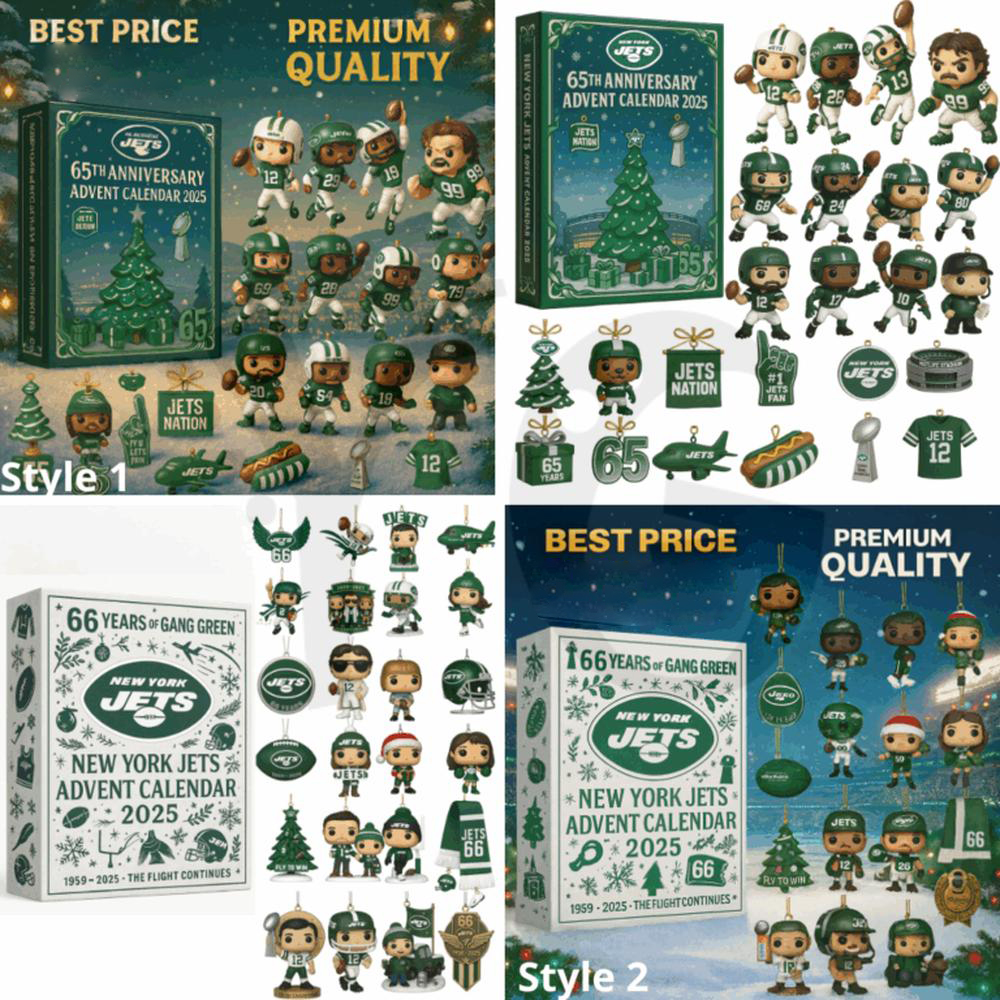 New York Jets 65TH ANNIVERSARY Christmas Limited Edition Advent Calendar 2025 New York Jets 65TH ANNIVERSARY Christmas Limited Edition Advent Calendar 2025