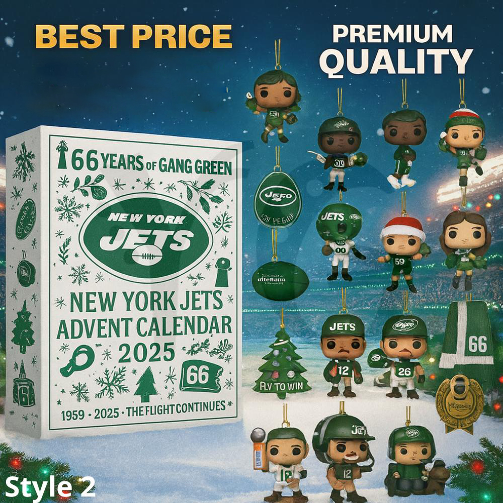 New York Jets 65TH ANNIVERSARY Christmas Limited Edition Advent Calendar 2025 New York Jets 65TH ANNIVERSARY Christmas Limited Edition Advent Calendar 2025