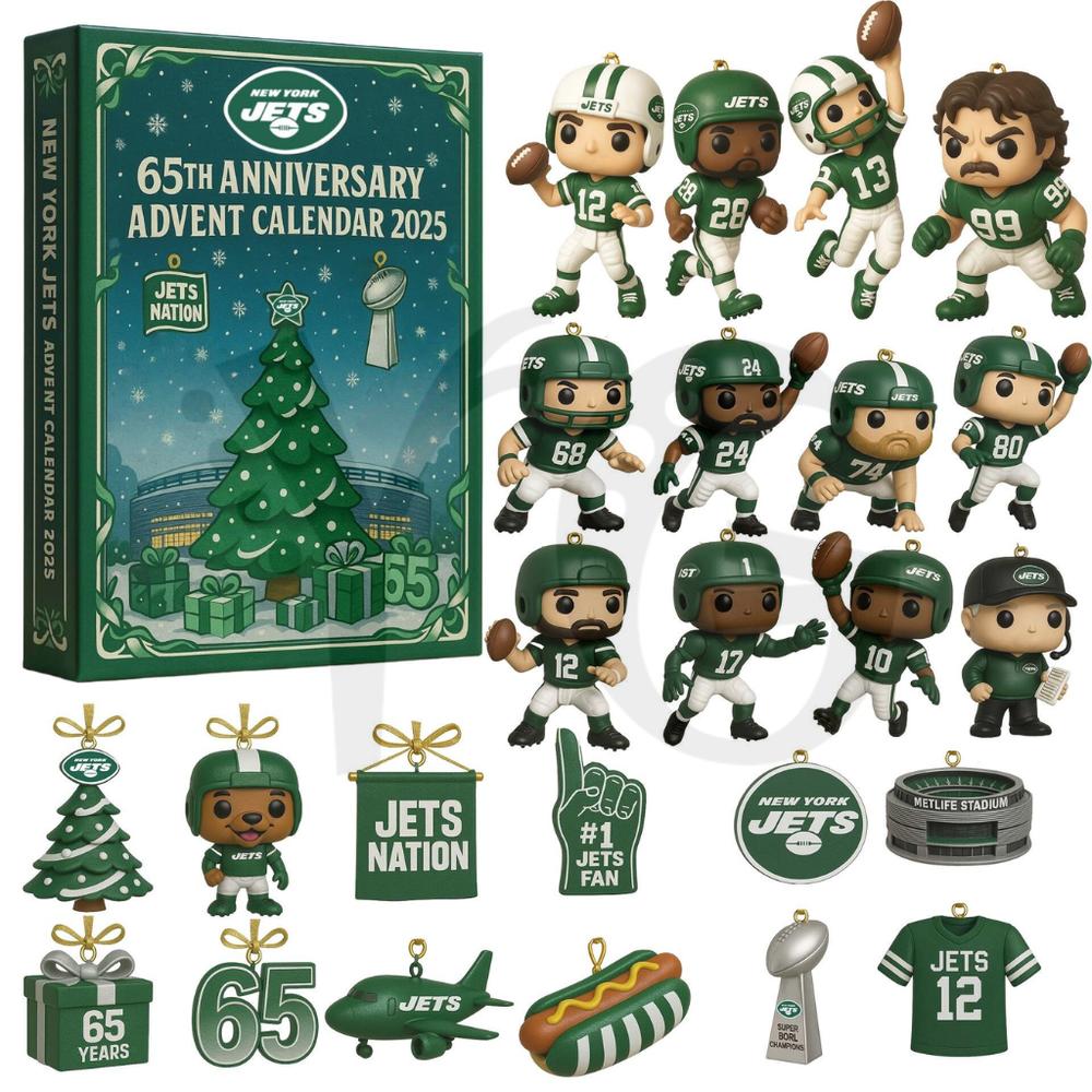 New York Jets 65TH ANNIVERSARY Christmas Limited Edition Advent Calendar 2025 New York Jets 65TH ANNIVERSARY Christmas Limited Edition Advent Calendar 2025