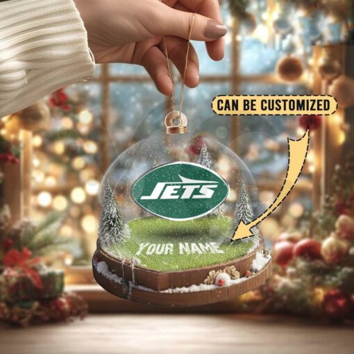 New York Jets Custom Snow Globe Limited Edition Christmas Ornament