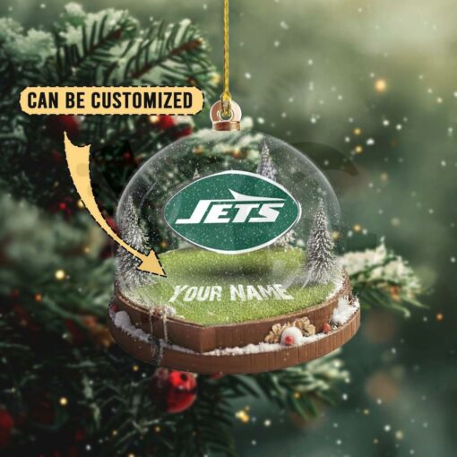 New York Jets Custom Snow Globe Limited Edition Christmas Ornament